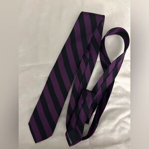 Brooks Brothers purple and black striped tie